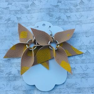Flower Leather earrings